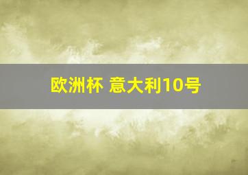 欧洲杯 意大利10号